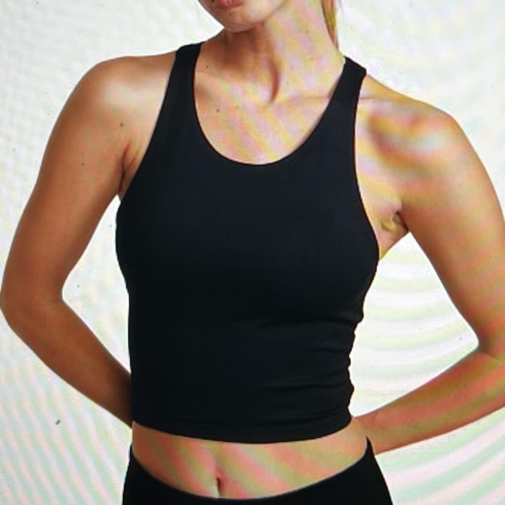 Victoria’s Secret Open Back Tank Top/ Size XS/P Black/New w/Tags/Gold V Emblem